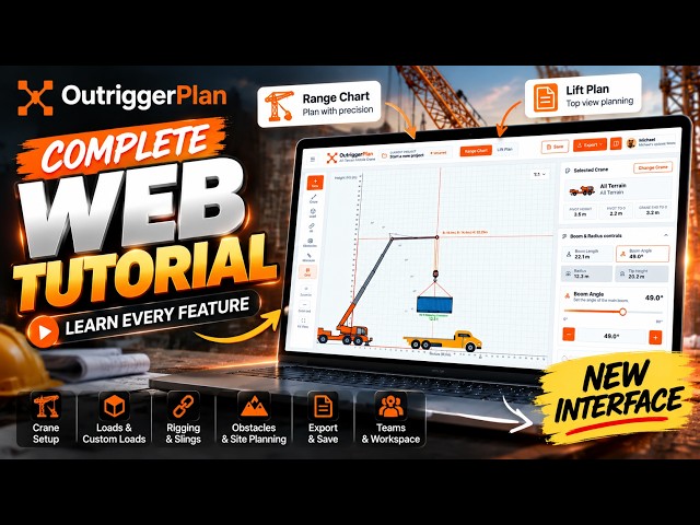 OutriggerPlan Web Tutorial 2026 | Complete Crane Lift Planning Software Walkthrough