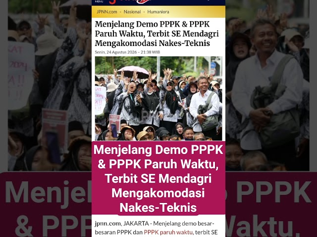 Menjelang Demo PPPK & PPPK Paruh Waktu, Terbit SE Mendagri Mengakomodasi Nakes-Teknis