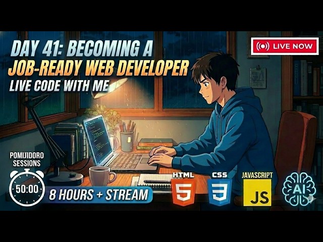[4.6.26] Day 41: Becoming a Job-Ready Web Developer 🇧🇩| 8 Hours + Live Code with me #studywithme