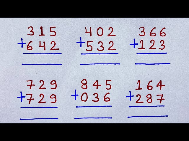 बच्चों के लिए तीन अंको का जोड़ || हासिल वाला जोड़ || Teen anko ka jod | three digit number addition