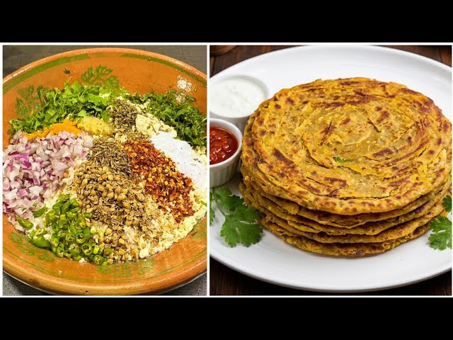 Besan Ka Paratha Recipe | Besan Aur Aate Ka Paratha Kaise Banaen | Paratha Recipe
