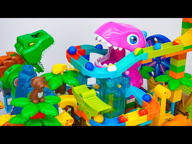 Satisfying Building Blocks Marble Run ASMR Very popular! Animal-themed block coasters compilation