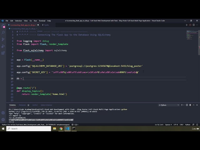 5  Connecting The Flask App to the Database Using SQLAlchemy