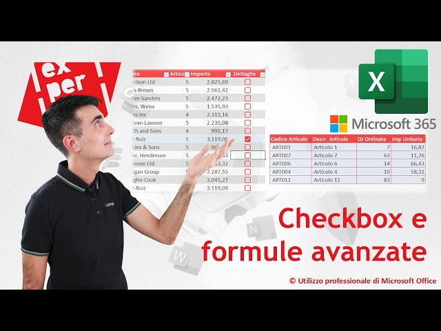 EXCEL 365: ✅❎ Check box mostra dettagli: visualizza i dettagli con un click – tutorial passo a passo