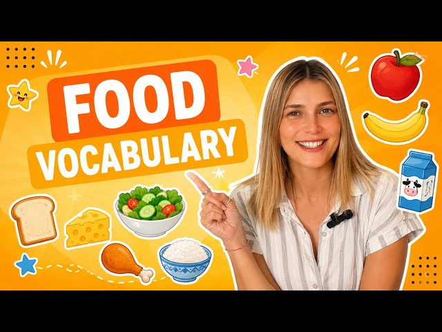 🍎 Food in English for kids | Children learn easy vocabulary 🍒