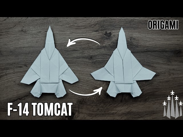 Origami F-14 Tomcat Fighter Jet Tutorial | How to Make Origami Fighter Jet | Make Paper Airplane