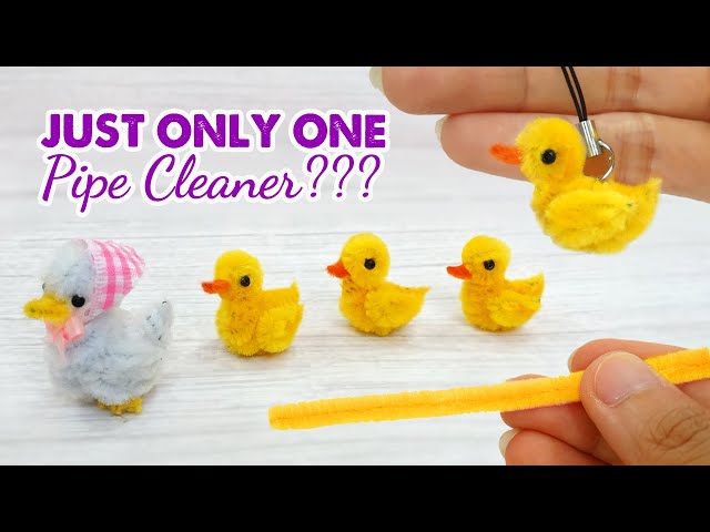 Mini Duck from One Pipe Cleaner | How to make mini duck from pipe cleaner |DIY Keychain Pipe Cleaner