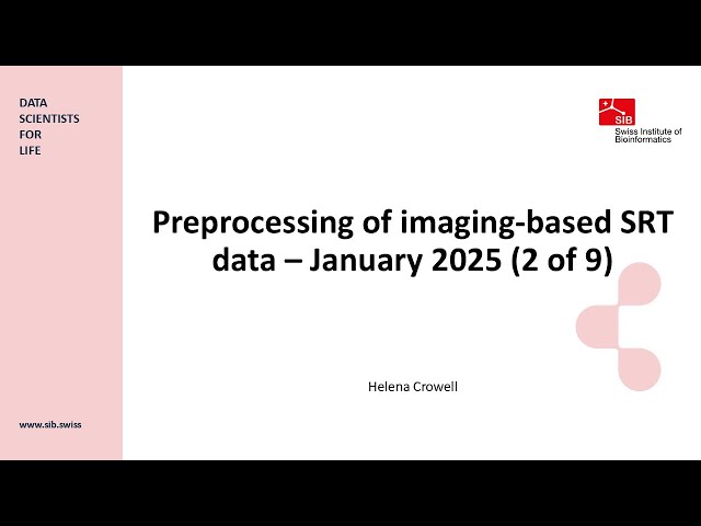Preprocessing of imaging-based SRT data - January 2025 (2 of 9)