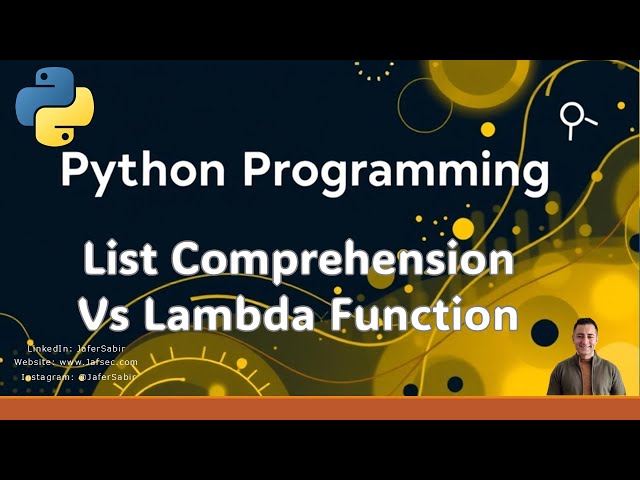 Lambda Function vs List Comprehension