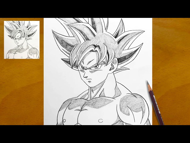 How to Draw Goku Ultra Instinct (Dragon Ball Super) – Easy Pencil Drawing