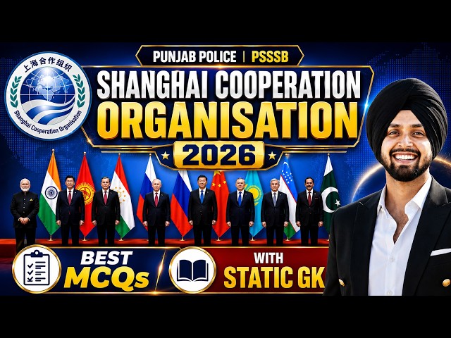 SCO Summit 2026 | Shanghai Cooperation Organization Important MCQs | Static GK by Gagan Sir