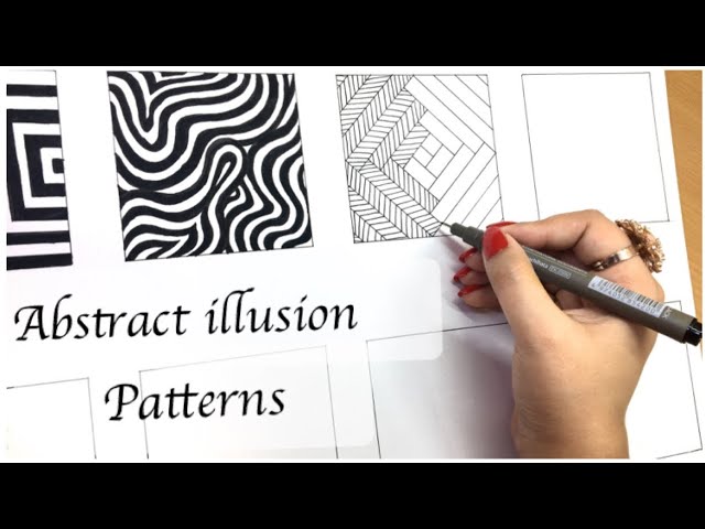 Some easy optical illusion/ abstract/zentangle Patterns in a more creative way! Part-9