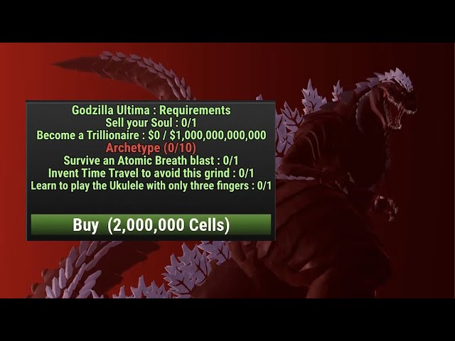 Godzilla ultima requirements are INSANE.. | Kaiju Alpha
