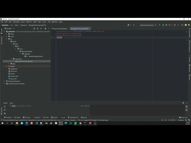 Scaling a Spring Batch Application  -  Setup DataSource - 004