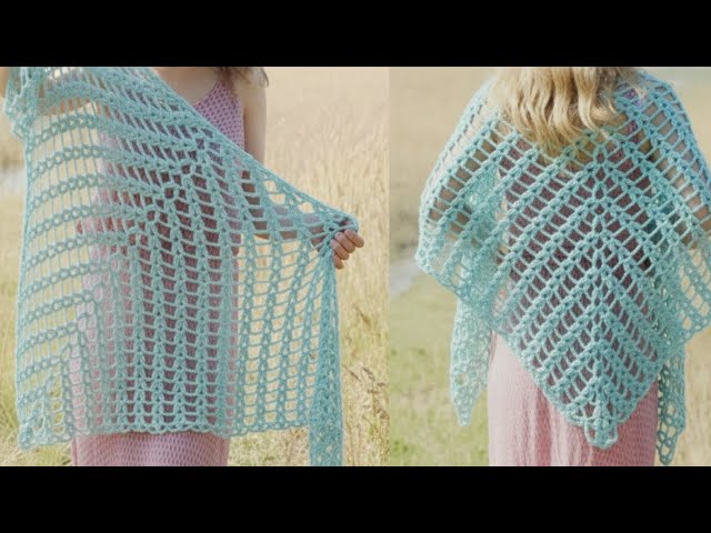 How to Crochet Quick Easy Women Shawl Pattern tutorial For Beginners#crochet#knitting#diy shawl