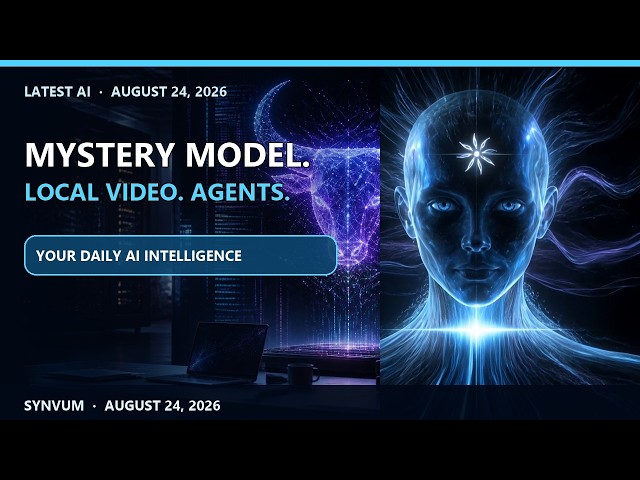 Latest AI — August 24, 2026 — Mystery Model, Local Video & Self-Modifying Agents | SYNVUM