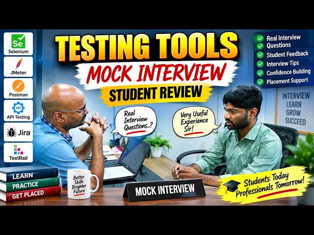 Testing Tools Mock Interview | Best Testing Tools Institute in Hyderabad | Vcube