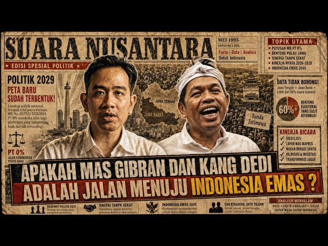 The 2029 Election Is Already Over If Mas Gibran and Kang Dedi Team Up to Run