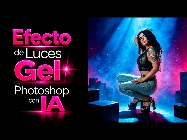 Gel Lighting Effect in Photoshop with AI