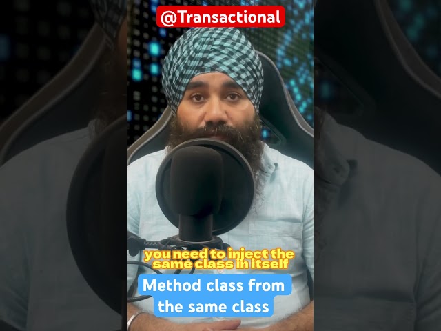 How to make @Transactional annotation work for method calls in the same class #javainterview #java