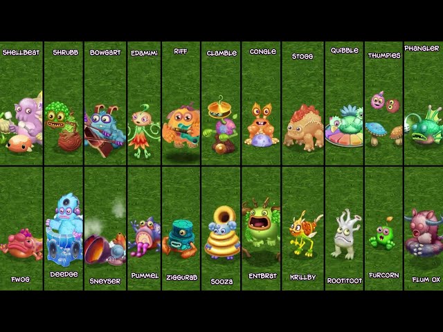The Continent but Every Monster is Zoomed in! (Hyehehe update) - My Singing Monsters