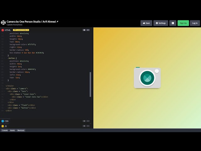 ASMR Programming - CAMERA in HTML & CSS - No Talking
