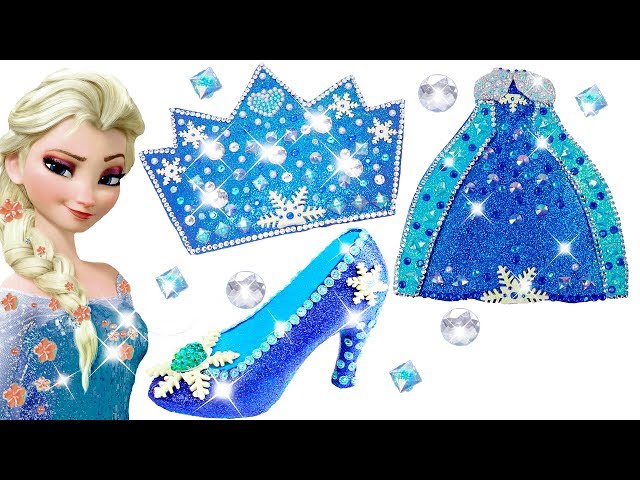 Play Doh Sparkle Frozen Elsa Disney Princess Shoes High Heels Dress Crown Play Doh Toys For Kids