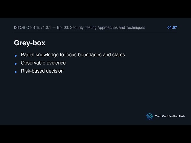 Security Testing Approaches and Techniques | ISTQB CT-STE v1.0.1 — Ep. 03