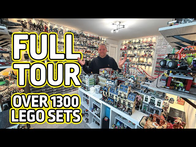 LEGO Room Tour of our Full LEGO Collection - 1300+ LEGO Sets