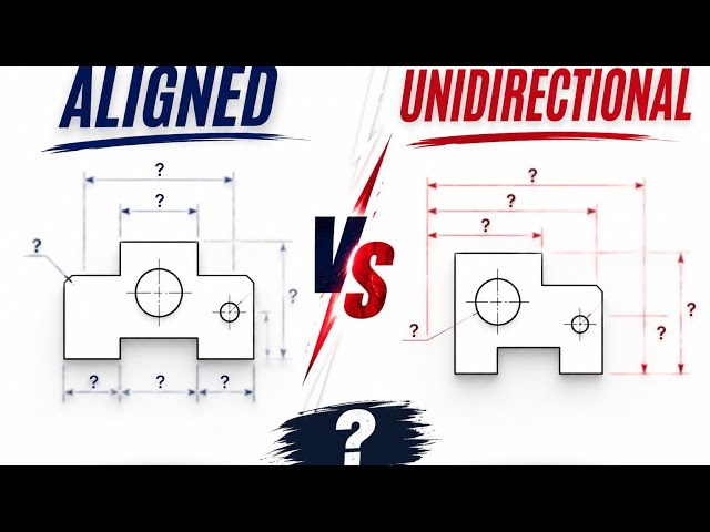 Aligned vs Unidirectional Dimensioning | Engineering Drawing Basics