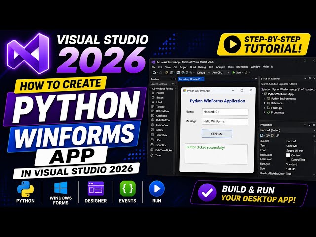 How to Create a Python WinForms App in Visual Studio 2026