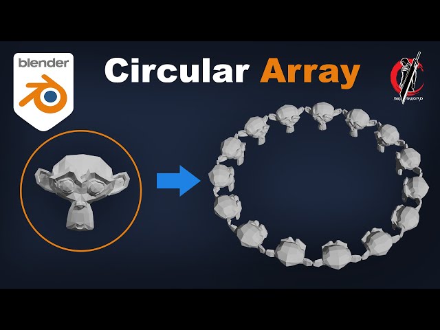 How to make a circular array in Blender