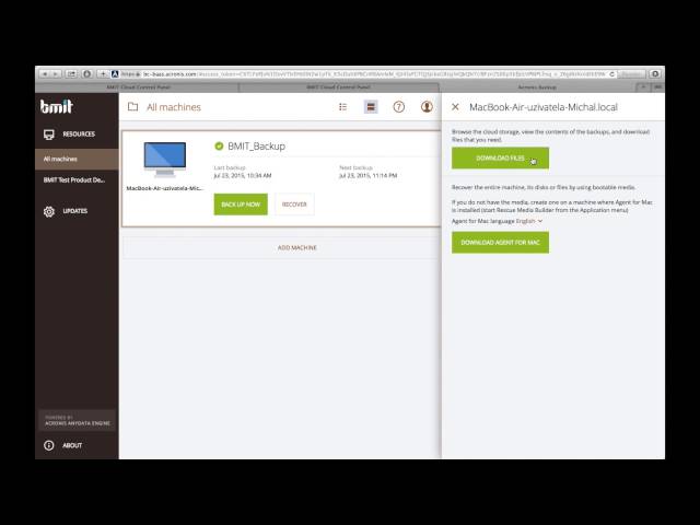 4 BMIT Cloud Backup - Recovery
