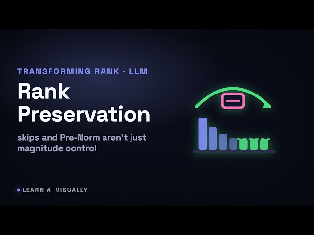 Rank preservation: why Post-Norm collapses but Pre-Norm plateaus
