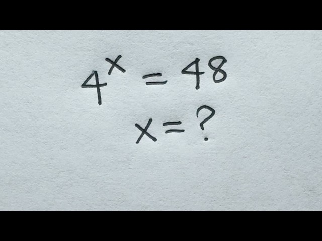 Solve for x in this nice exponential equation | Math Olympiad Mathematics