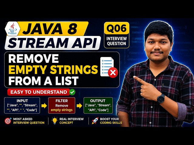 Java 8 Stream API 🔥 Most Asked Interview Question | Remove Empty Strings from a List (Easy Trick)