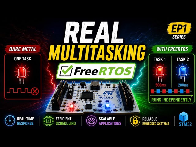 STM32 FreeRTOS Tutorial — Why Bare-Metal Code Breaks (Multitasking Explained) | RTOS #1