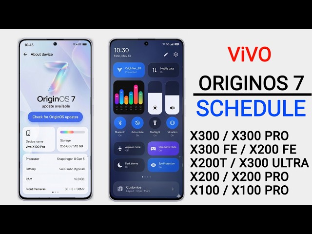 Vivo (X Series) OriginOS 7 Update Schedule | Android 17 for X300, X300 Pro/Ultra, X200/X100 Pro, FE