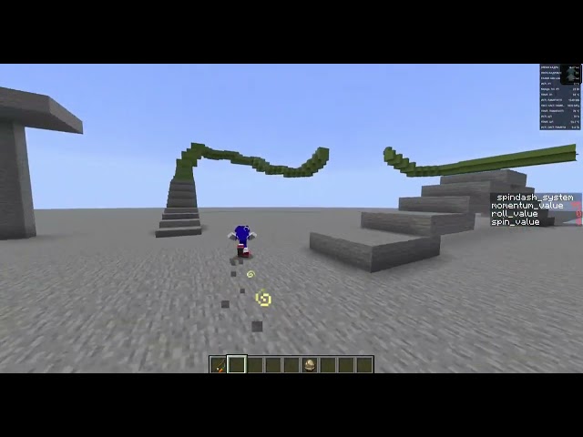 MOMENTUM V2 and SPINDASH in MINECRAFT JAVA 26.1.2 (command blocks)