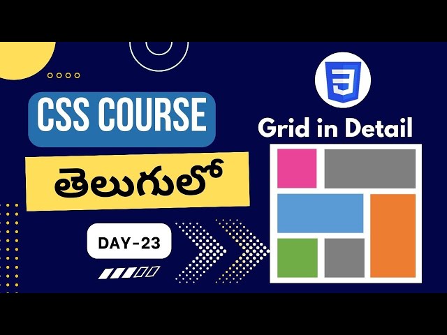 CSS grid tutorial | CSS grid  in Telugu  | CSS grid properties | CSS tutorials | CSS grid layout