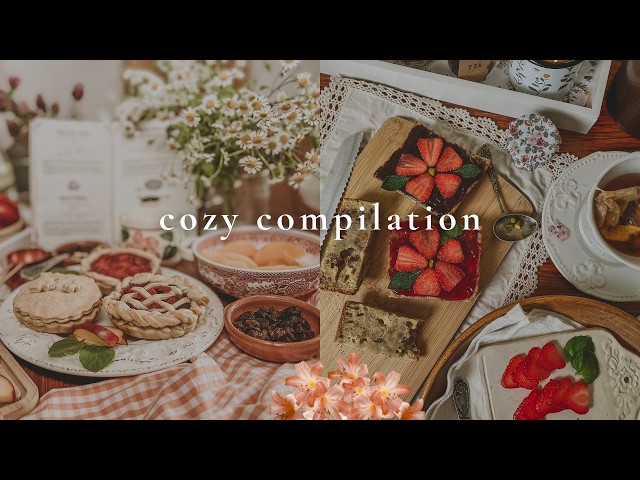 Cozy aesthetic compilation 🍓 baking, slow living, cozy home, cute vegan recipes | ASMR, ambience