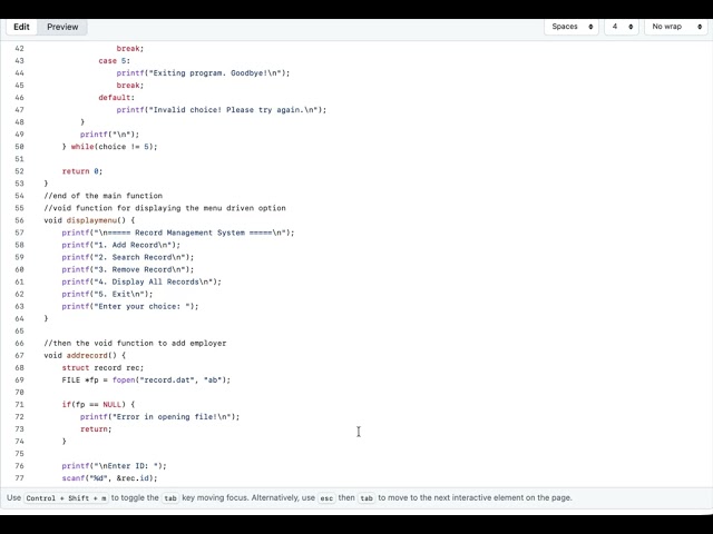 Employee Management System using C programming| By Jeslin|