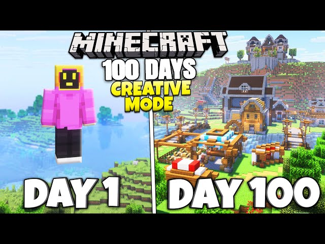 I Survived 100 Days Of Minecraft In Creative Mode!