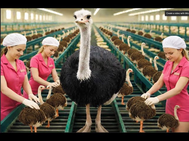 Inside the World’s Largest OSTRICH  Egg Factory: From Millions of Birds to Market-Ready Eggs