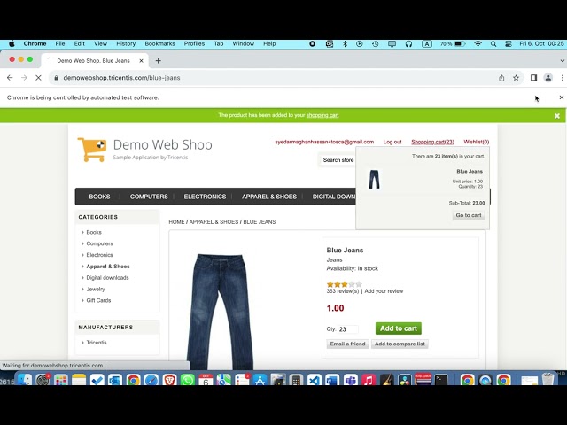 Selenium Demo on WebShop