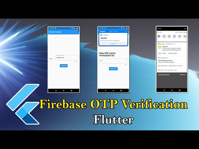 Flutter Mobile Number OTP Verification using Firebase | Step-by-Step Tutorial | Dilip Coder