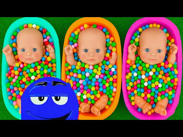 Satisfying Video l How to Make Rainbow Bathtubs into Mixing Slime with Glitter Pool Cutting ASMR 6