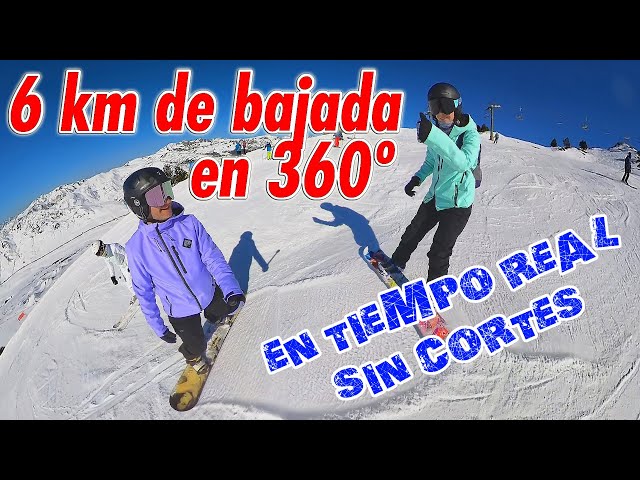 6 km de bajada snowboard en 360º