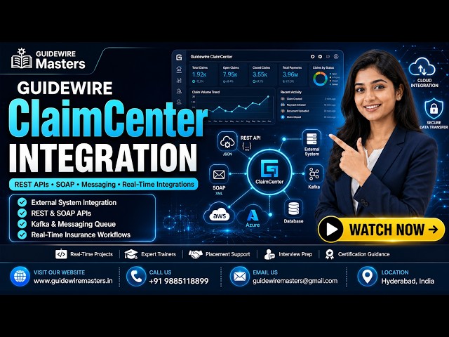 Guidewire ClaimCenter Integration Tutorial | REST APIs & SOAP | Guidewire Training in Hyderabad