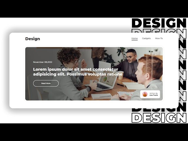 Create Home page design with HTML and CSS only - #design